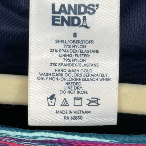Lands' End Women’s Size 8 Swim Top Tankini multicolored - Picture 4 of 4